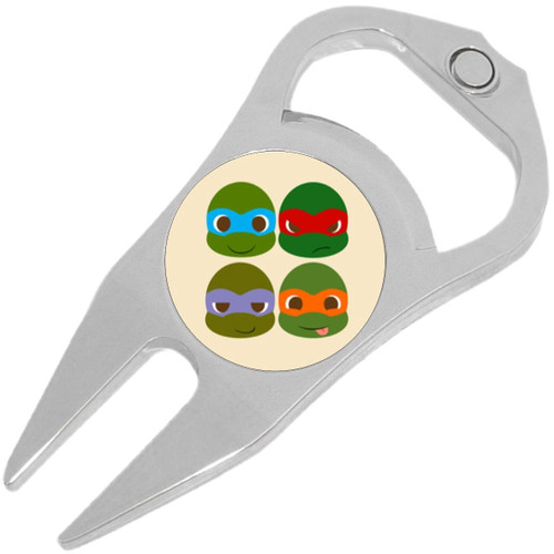 NewCharms Ninja Turtles Golf Ball Marker Divot Repair Tool Bottle Opener