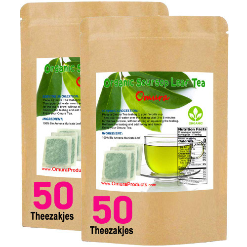 Omura ORGANIC SOURSOP Leaf TEA (100 Tea-Bag)