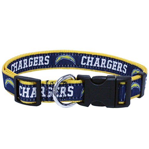 Pets First SDC-3036-MD NFL Los Angeles Chargers Dog Collar, Medium, NFL Team Color