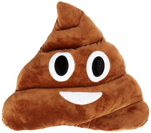 OLIA DESIGN OliaDesign Emoji Smiley Emoticon Cushion Pillow Stuffed Plush Toy Doll, Poop Face