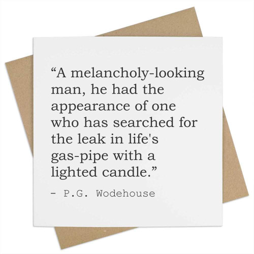 Azeeda Funny Quote By P.G. Wodehouse Blank Greeting Card (GC00001143)