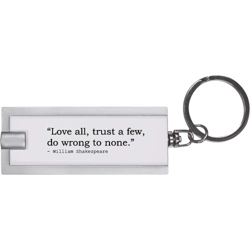 Azeeda Love Quote by William Shakespeare Keyring LED Torch (KT00000595)