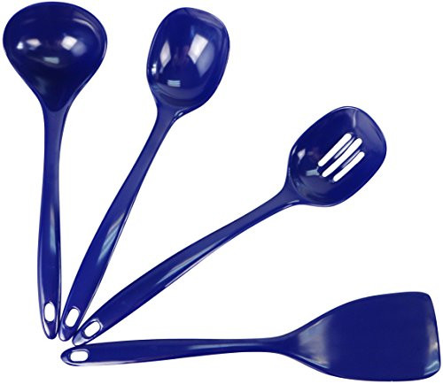 Calypso Basics by Reston Lloyd Melamine Utensil Set, 4-Piece, Indigo