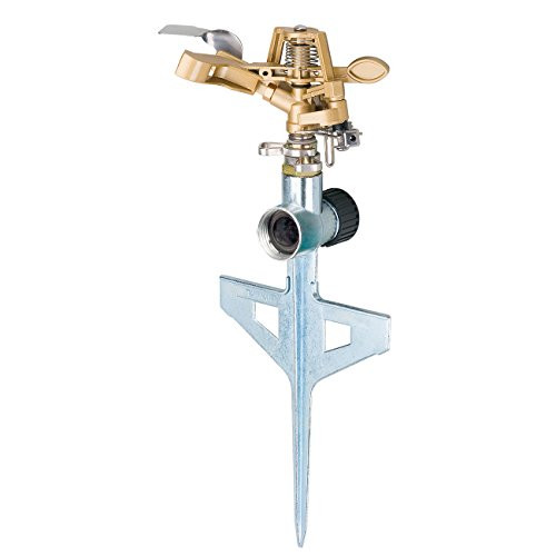 Melnor 9536CH 9536H All Metal Pulsating Sprinkler with Step Spike, Head & Base