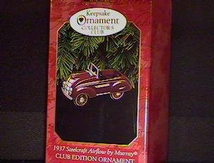 Hallmark Keepsake Ornament Club Exclusive 1937 Steelcraft Airflow by Murray 1997