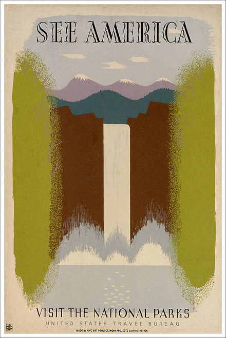 - See America Visit The National Parks WPA Vintage Travel Poster - 18x24 - See America Visit The National Parks WPA Vintage Travel Poster - 18x24