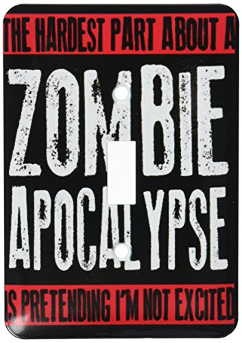3dRose lsp_193279_1 The Hardest Part About a Zombie Apocalypse, Light Switch Cover