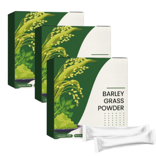 KMUG 3 Boxes Naveta Barley Grass Powder 100% Pure & Organic, Naveta Pure Organic Barley, Barley Grass Powder Organic, Organic Barley Grass Powder, Greens Powder for Women and Men (3Box/60 Packs)