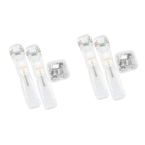 STOBOK 2 Sets Binder Paper Clips Clear Office Desk Accessories Mini Tools Portable Stapler Paper Binder Clips Paper Clam Clip Refills Clear Stapler Office Stationery Portable Desk Stapler