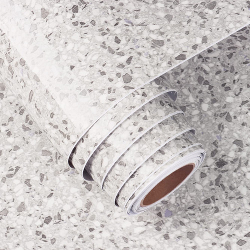 FunStick 24"x200" Granite Contact Paper for Countertops Waterproof Grey Granite Peel and Stick Countertops for Kitchen Bathroom Marble Wallpaper for Table Cabinets Adhesive Vinyl Removable Wall Paper FunStick 24"x200" Granite Contact Paper for Countertops Waterproof Grey Granite Peel and Stick Countertops for Kitchen Bathroom Marble Wallpaper for Table Cabinets Adhesive Vinyl Removable Wall Paper