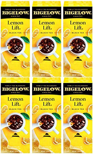 Bigelow Lemon Lift Black Tea Bags 28-Count Boxes (Pack of 6) Lemon Flavored Black Tea Naturally & Artificially Flavored