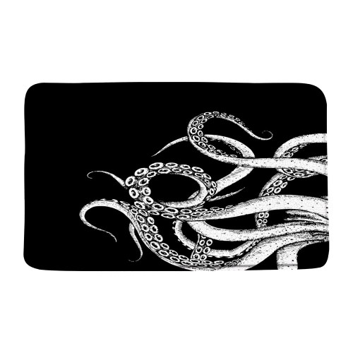 VPUPCN Octopus Tentacles Bath Mat Ocean Kraken Vintage Black and White Sea Animal Underwater Marine Life Cool Bathroom Microfiber Memory Foam Bathroom Rug Doormat Kitchen Toilet Floor Rug