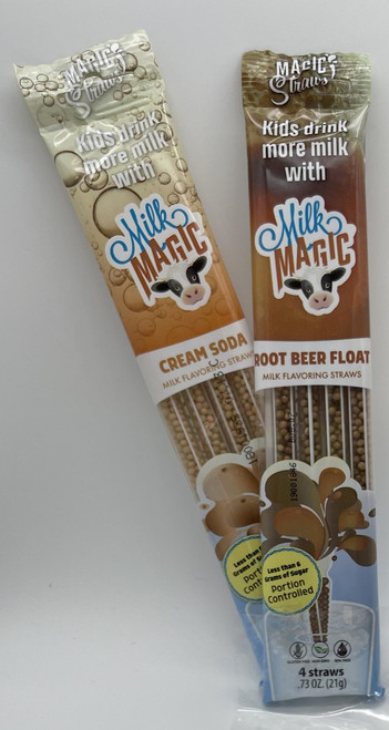 Wishworthy Cream Soda and Root Beer Float Flavored Straw Set