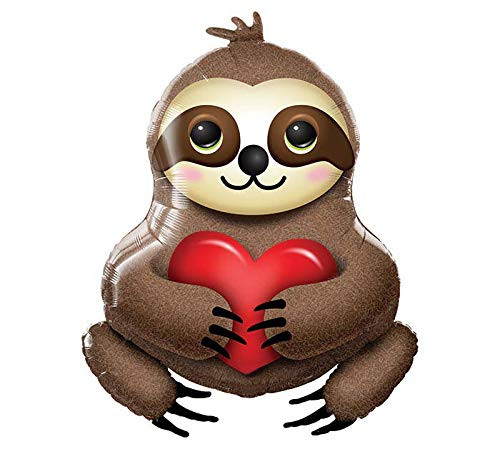Set of 2 Lovable Sloth Jumbo 39" Foil Party Balloons Set of 2 Lovable Sloth Jumbo 39" Foil Party Balloons