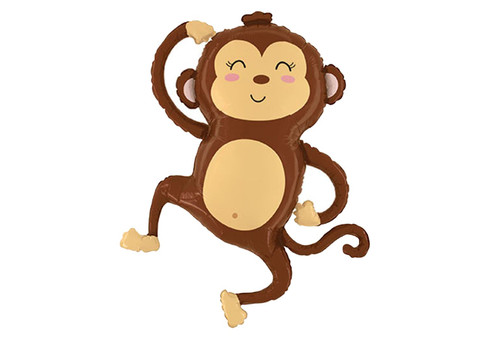 Adorable Jungle Monkey Jumbo 41" Foil Party Balloon Adorable Jungle Monkey Jumbo 41" Foil Party Balloon