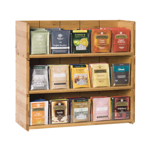 Bamboo-Tea-Bag-Organizer-Storage-Box-3-Tier-Stackable-Holder Tea Bag Box Natural Wood Wall Mount Tea Chests with Acrylic for tea bags Office Kitchen Cabinet Pantry Bamboo-Tea-Bag-Organizer-Storage-Box-3-Tier-Stackable-Holder Tea Bag Box Natural Wood Wall Mount Tea Chests with Acrylic for tea bags Office Kitchen Cabinet Pantry