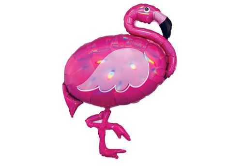 Iridescent Pink Flamingo Jumbo 33" Foil Party Balloon