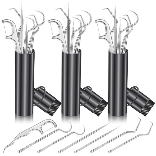 7 Pieces 3 Sets Holders Portable Metal Toothpicks,Pocket Titanium toothpick Stainless Steel Toothpick Reusable Toothpicks Holder for Outdoor Camping Picnic Travel 7 Pieces 3 Sets Holders Portable Metal Toothpicks,Pocket Titanium toothpick Stainless Steel Toothpick Reusable Toothpicks Holder for Outdoor Camping Picnic Travel