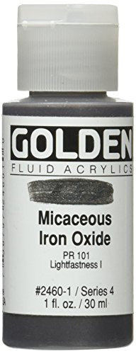Golden Fluid Acrylic Paint 1 Ounce-Iridescent Micaceous Iron