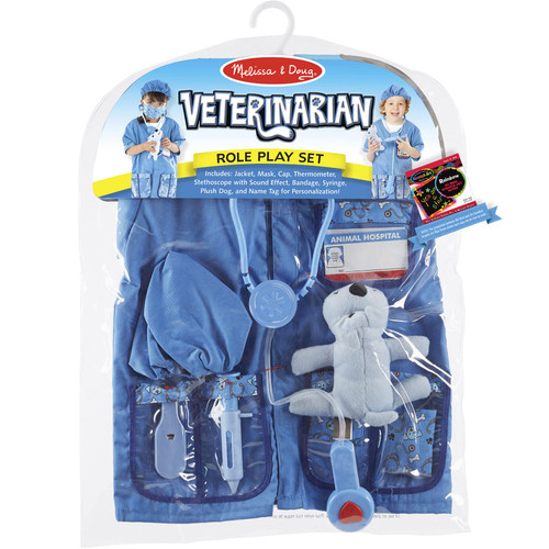 Melissa & Doug? V?e?t?e?r?i?n?a?r?i?a?n?: Role Play Set Bundle with 1 Theme Compatible M&D Scratch Fun Mini-Pad (04850), Multicolored
