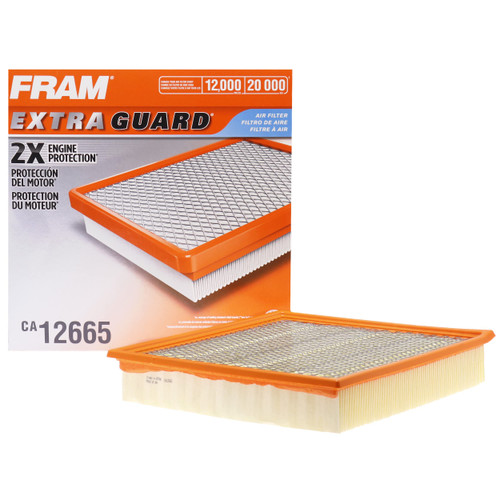 FRAM Extra Guard CA12665 Replacement Engine Air Filter for Select Ford Models, Provides Up to 12 Months or 12,000 Miles Filter Protection