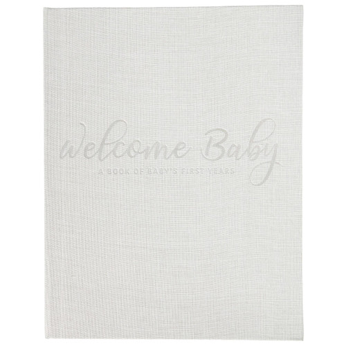 C.R. Gibson B2-24591 First Year Gender Neutral Baby Memory Book, 8.75" W x 11.3" H, Gray and Silver