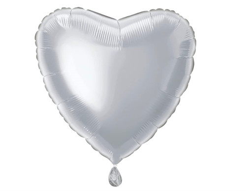 Unique Heart Foil Party Balloon, 18", Silver