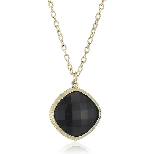 1928 Jewelry Gold-Tone Black Pendant Necklace, 16" + 3" Extender 1928 Jewelry Gold-Tone Black Pendant Necklace, 16" + 3" Extender