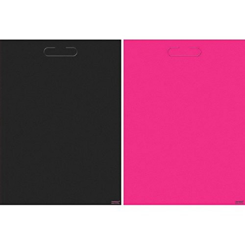 amscan Elegant Black and Pink Birthday Party Large Loot Bags, Pack of 8, Black, Pink, 15" x 11" Plastic