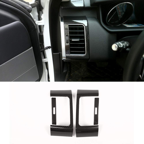 YIWANG Carbon Fiber Style ABS Plastic Console Side Air Vent Outlet Trim Cover 4pcs for Land Rover Range Rover Sport 2014-2019 YIWANG Carbon Fiber Style ABS Plastic Console Side Air Vent Outlet Trim Cover 4pcs for Land Rover Range Rover Sport 2014-2019