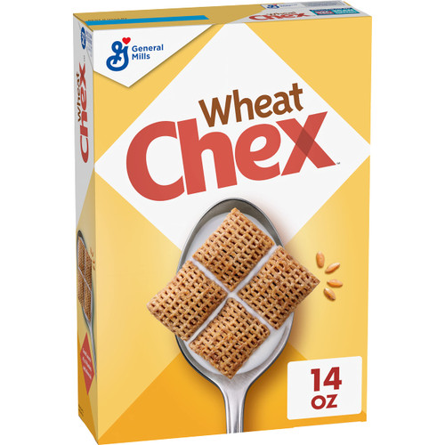 Chex Wheat Breakfast Cereal, Made with Whole Grain, Homemade Chex Mix Ingredient, 14 OZ