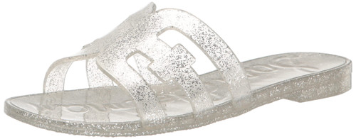 Sam Edelman Women's Bay Sandal, Silver Jelly, 6