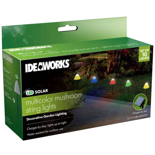 Fox Valley Traders 10-Piece Solar Mushroom Lights
