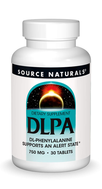 Source Naturals DLPA DL-Phenylalanine 750 mg Supplement That Supports An Alert State - 30 Tablets Source Naturals DLPA DL-Phenylalanine 750 mg Supplement That Supports An Alert State - 30 Tablets