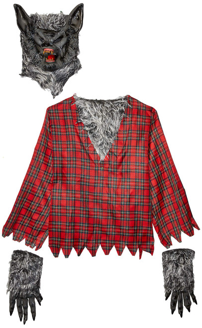 Fun World Mens Silver Werewolf Adult Sized Costumes, Multi-colored, One Size US