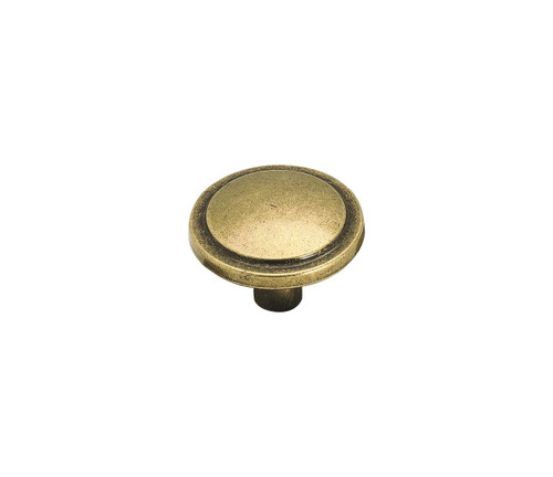 Amerock | Cabinet Knob | Burnished Brass | 1-1/4 inch (32 mm) Diameter | Everyday Heritage | 1 Pack | Drawer Knob | Cabinet Hardware