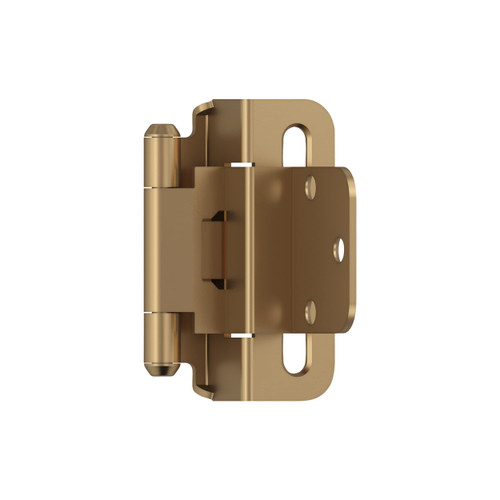 Amerock BPR7565CZ | Cabinet Hinge | 3/8 in (10 mm) Inset Self Closing Partial Wrap | Champagne Bronze | Kitchen Cabinet Door Hinge | 1 Pair/2 Pack | Functional Hardware