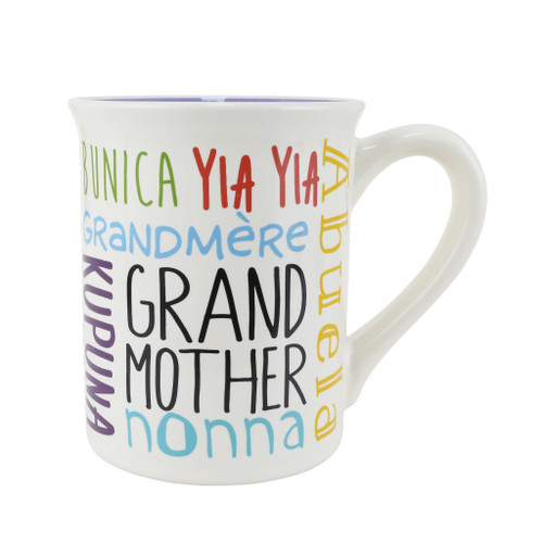 Enesco Our Name is Mud Grandmother Languages Coffee Mug, 16 Ounce, Multicolor