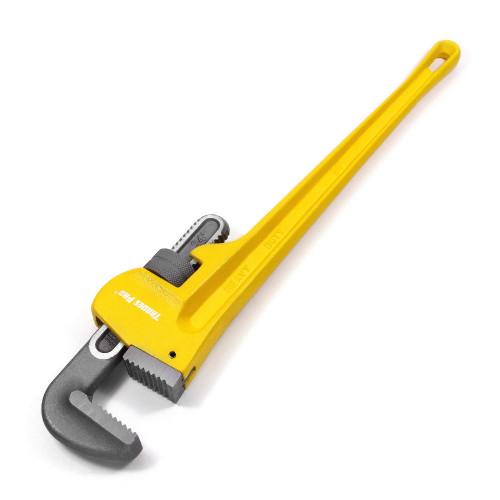 Tradespro 24 Inch Heavy-Duty Pipe Wrench, Adjustable Straight Pipe Plumper Wrench Yellow - 830924