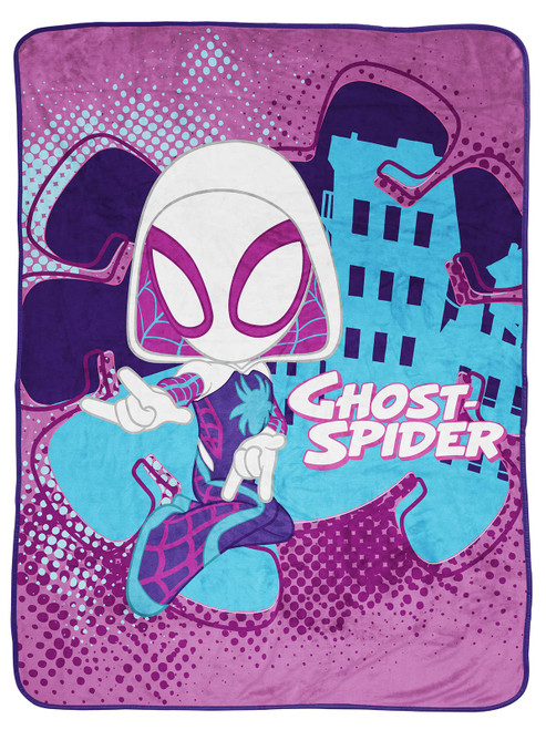 Marvel Spidey and His Amazing Friends Ghost Spider Gwen Throw Blanket - Measures 46 x 60 inches, Kids Bedding Features Gwen Stacy - Fade Resistant Super Soft Fleece (Official Product) Marvel Spidey and His Amazing Friends Ghost Spider Gwen Throw Blanket - Measures 46 x 60 inches, Kids Bedding Features Gwen Stacy - Fade Resistant Super Soft Fleece (Official Product)