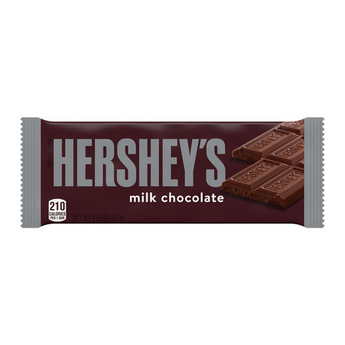 HERSHEY'S Milk Chocolate Full Size, Candy Bar, 1.55 Oz
