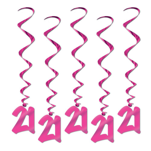 21 Whirls (pink) (5/Pkg)