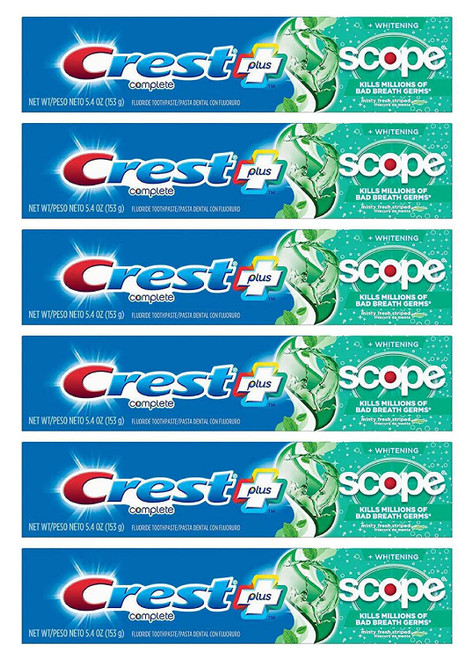 Crest Toothpaste Plus Scope Whitening Minty Fresh (Pack of 6)