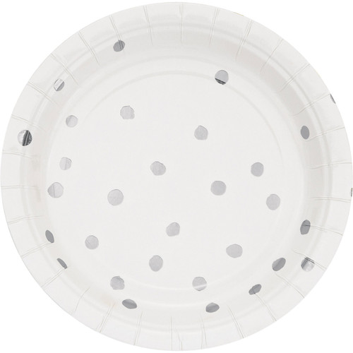 Creative Converting LUNCHEON PLATE, SILVER FOIL, 7", Multicolor