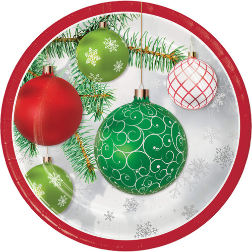 Creative Converting Ornaments Paper Plates, 9", Multi-color