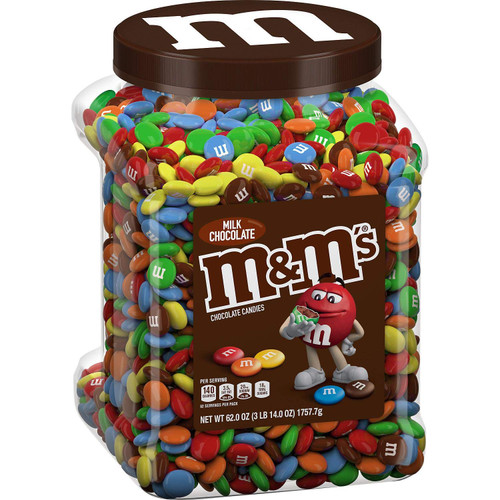 M&M'S Milk Candies Jar, Chocolate, 62 oz M&M'S Milk Candies Jar, Chocolate, 62 oz