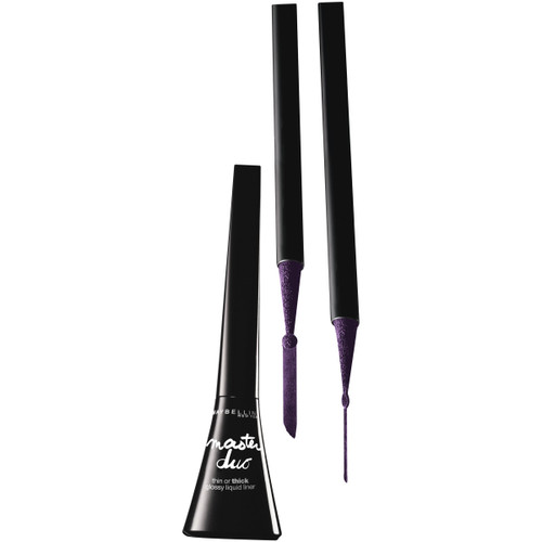 Maybelline New York Eye Studio Master Duo Glossy Liquid Liner, Violet Luster, 0.05 Fluid Ounce Maybelline New York Eye Studio Master Duo Glossy Liquid Liner, Violet Luster, 0.05 Fluid Ounce