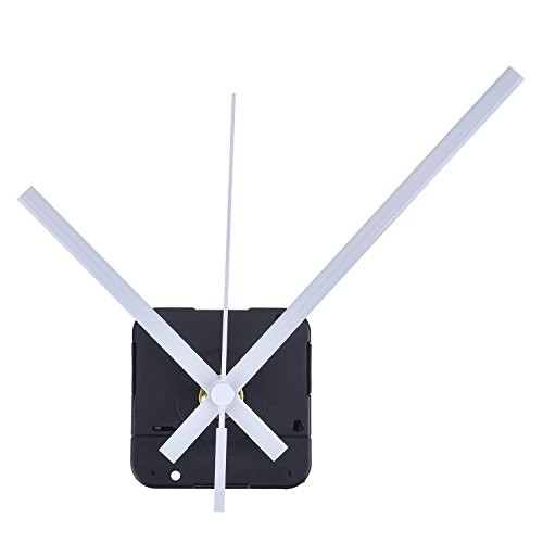 Mudder Long Spindle Quartz Clock Mechanism, 1/2 Inch Maximum Dial Thickness, 9/10 Inch Total Shaft Length (White)