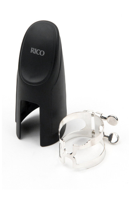D'Addario H-Ligature & Cap, Bass Clarinet for Selmer-style Mouthpieces, Silver-plated (HBC1S)
