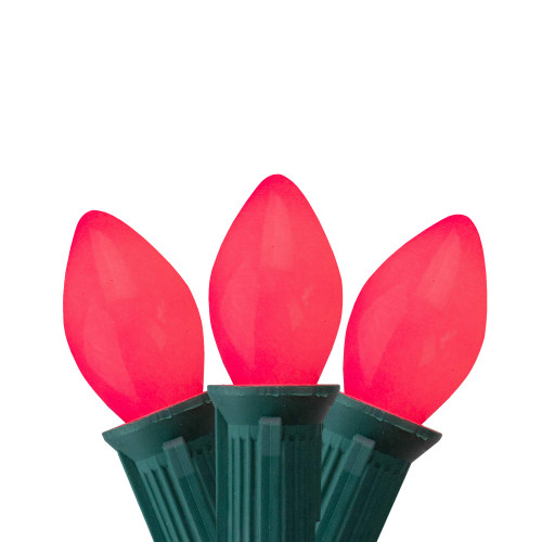 Northlight 25-Count Opaque Pink C7 Christmas Lights Set, 24ft Green Wire